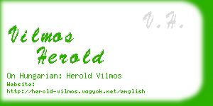 vilmos herold business card